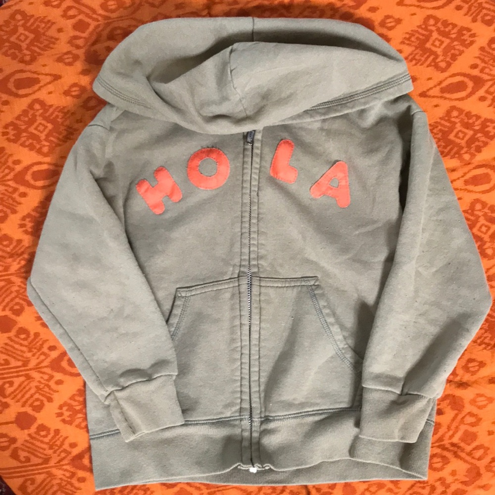 Cotton ‘HOLA’ hooded Sweatshirt boys 4/5T